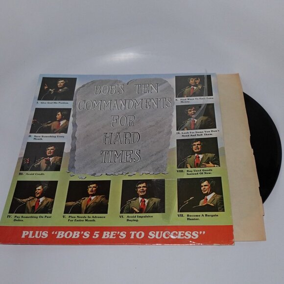 Bob Harrington LP Bob's Ten Commandments for Hard Times World - RARE! - Picture 1 of 15